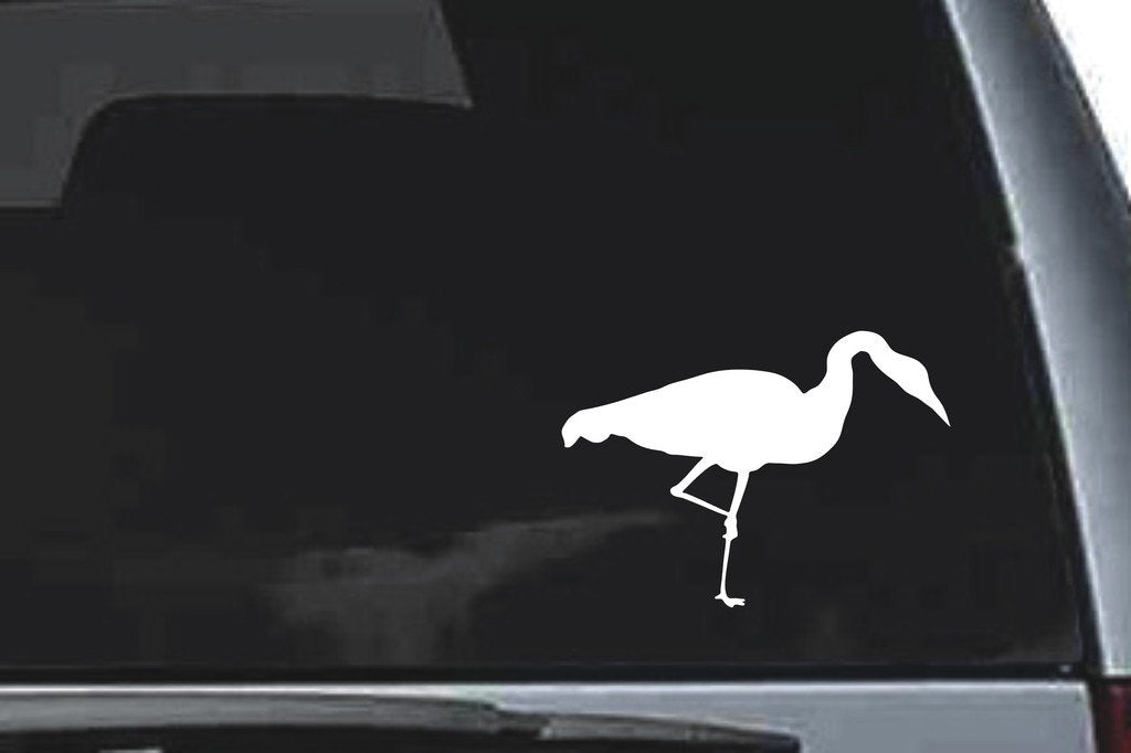 Picniva Whooping Crane Sty3 Vinyl Car Window Decal, Approx 5 in