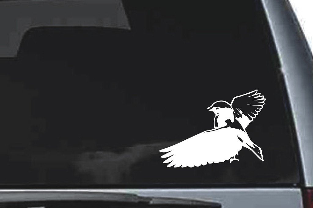Picniva Bluebird Sty9 Vinyl Car Window Decal, Approx 5 in