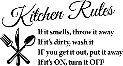 Decalgeek Kitchen Rules Wall Decal