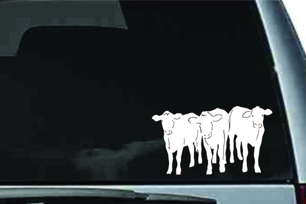 Picniva Cow Sty39 Vinyl Car Window Decal, Approx 5 in