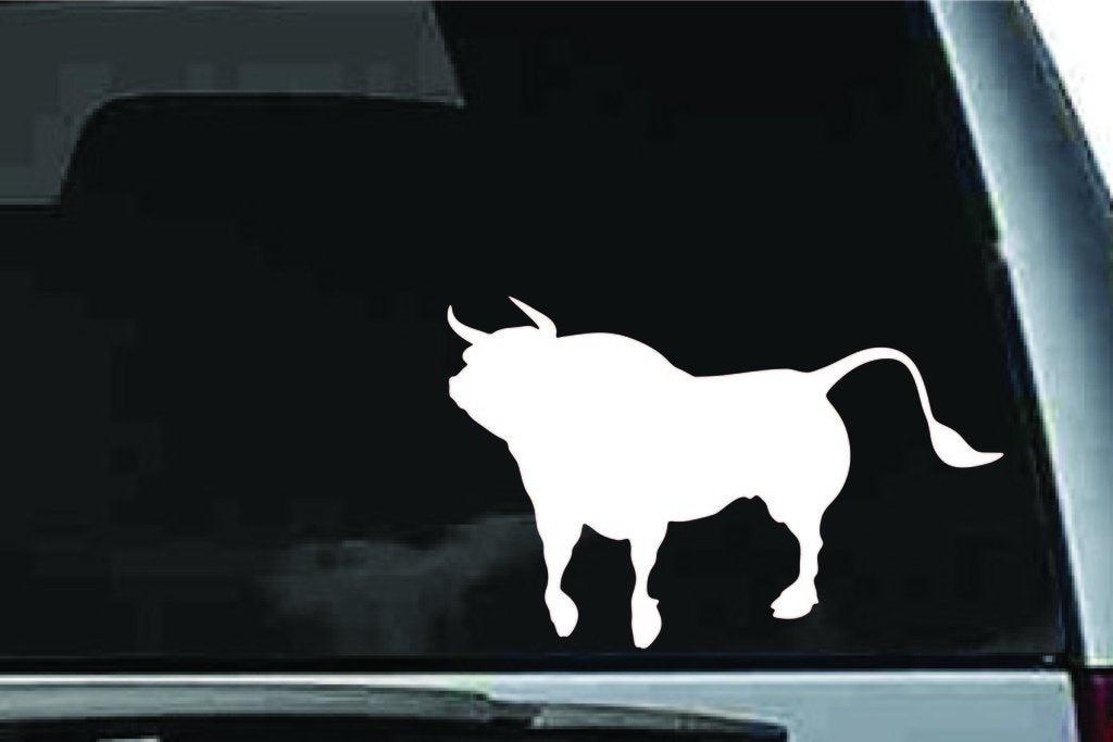 Picniva Bull Sty5b Vinyl Car Window Decal, Approx 5 in