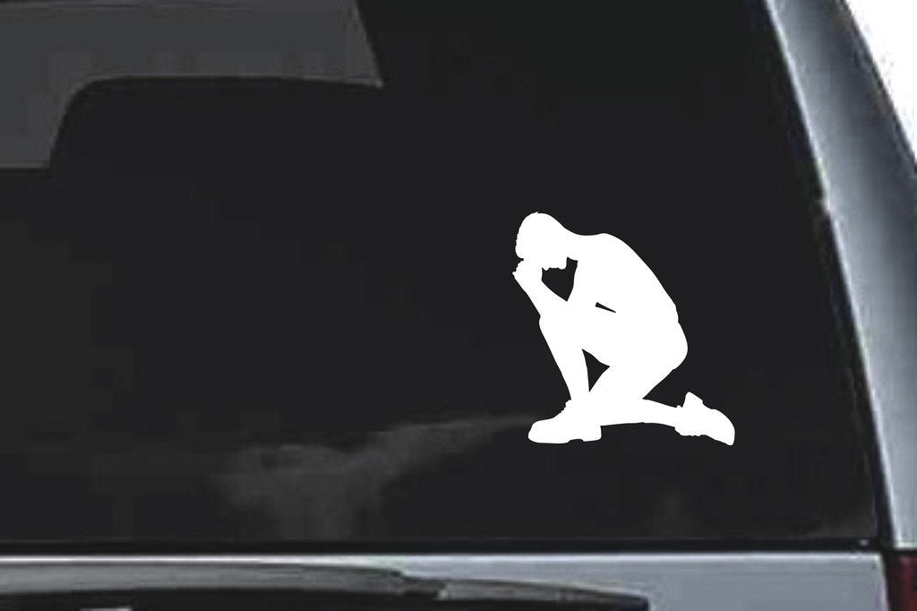 Picniva Man Sty14 Vinyl Car Window Decal, Approx 5 in