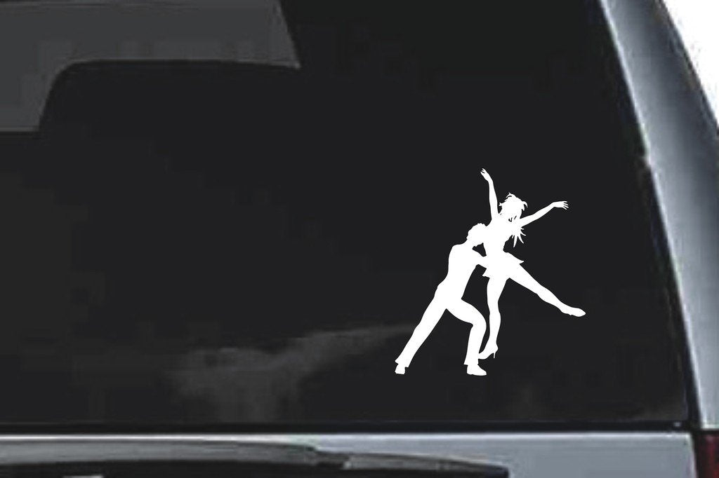 Picniva Dancing Sty54 Vinyl Car Window Decal, Approx 5 in