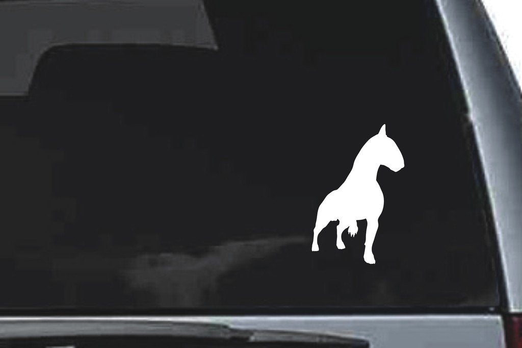 Picniva Bull Terrier Dog Sty32 Vinyl Car Window Decal, Approx 5 in