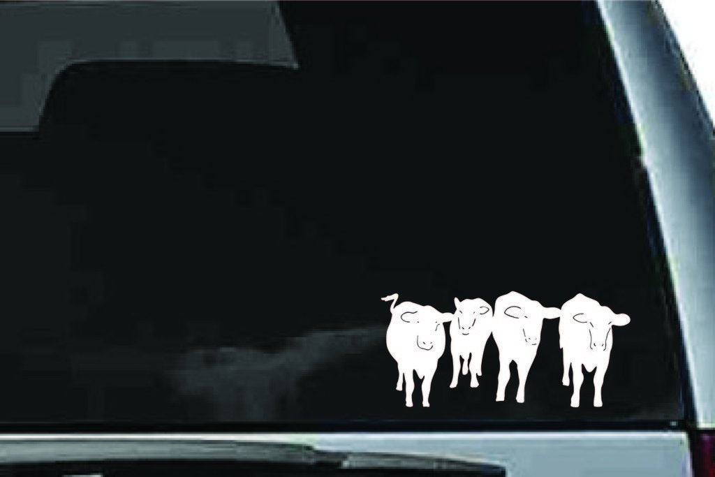 Picniva Cow Sty33 Vinyl Car Window Decal, Approx 5 in