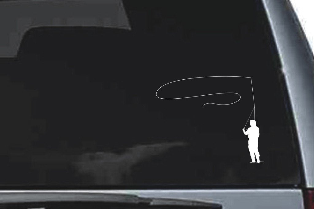 Picniva Fly Fishing Sty17 Vinyl Car Window Decal, Approx 5 in