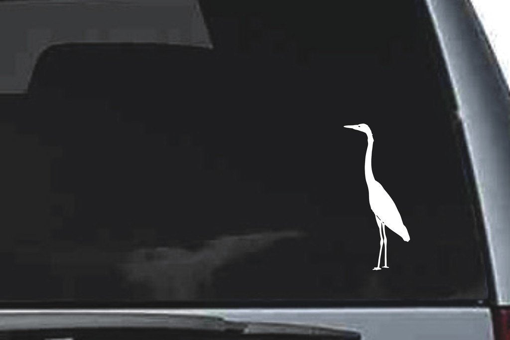 Picniva Crane Sty1 Vinyl Car Window Decal, Approx 5 in