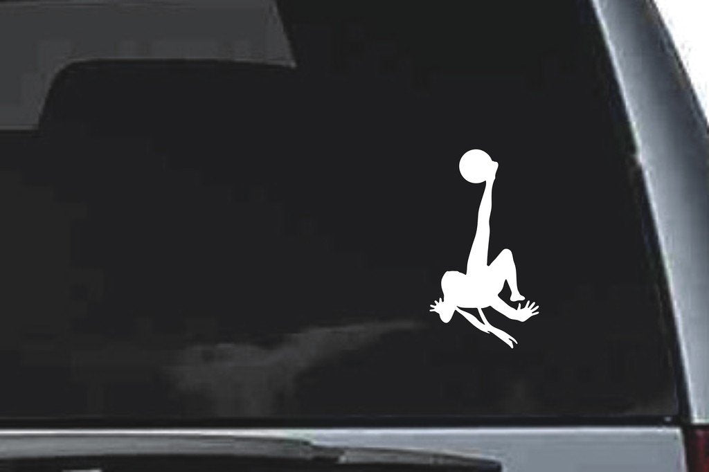 Picniva Soccer Girl Design11a Vinyl Car Window Decal, Approx 5 in