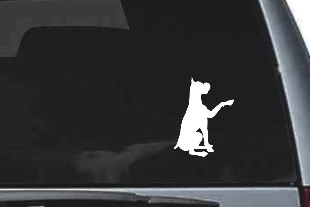 Picniva Boxer Dog Sty39 Vinyl Car Window Decal, Approx 5 in