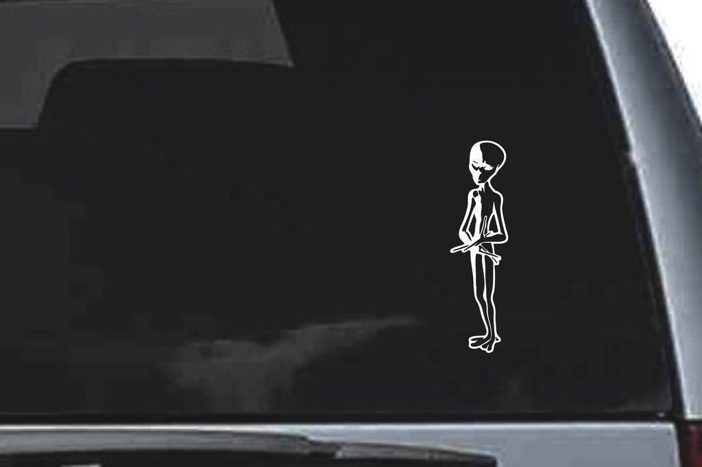 Picniva Alien Sty16 Vinyl Car Window Decal, Approx 5 in