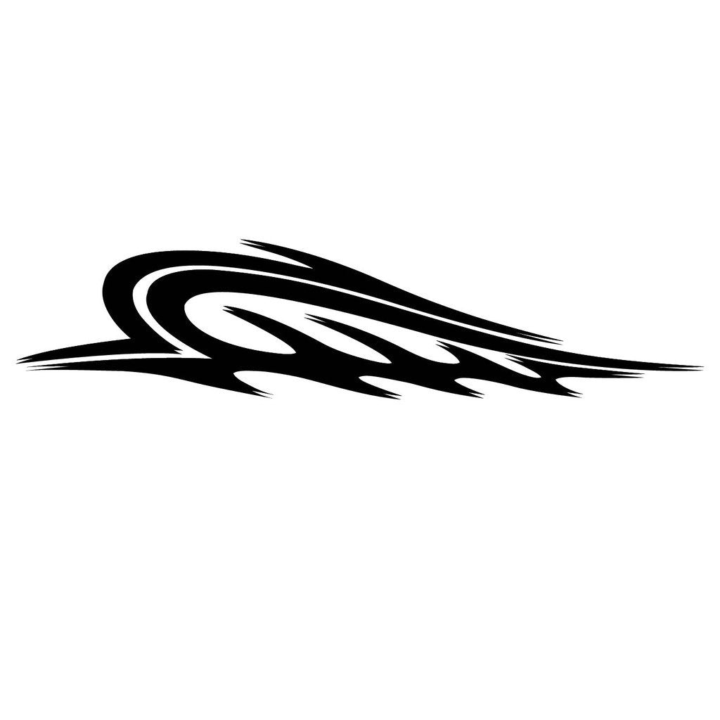 Picniva sty204 Racing Car Body Side Stripes Sticker Decal 2 Pcs