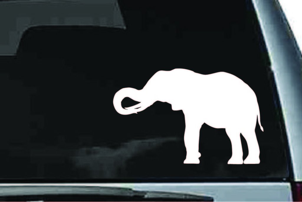 Picniva Elephant Sty10 Vinyl Car Window Decal, Approx 5 in