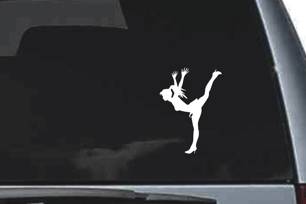 Picniva Girl Sty9 Vinyl Car Window Decal, Approx 5 in