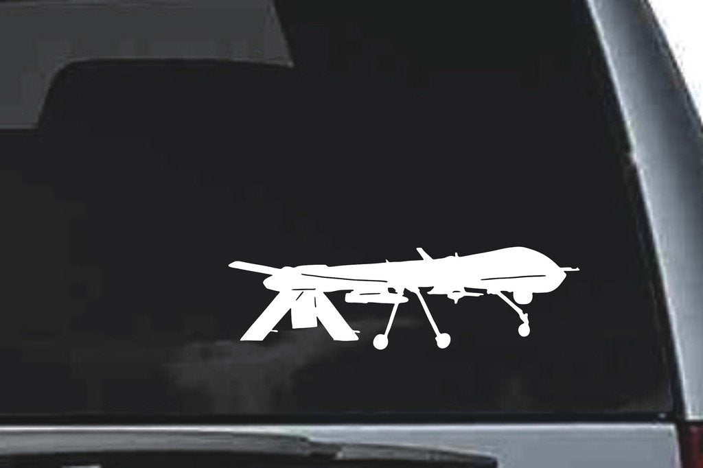 Picniva Unmanned Aircraft Sty1 Vinyl Car Window Decal, Approx 5 in
