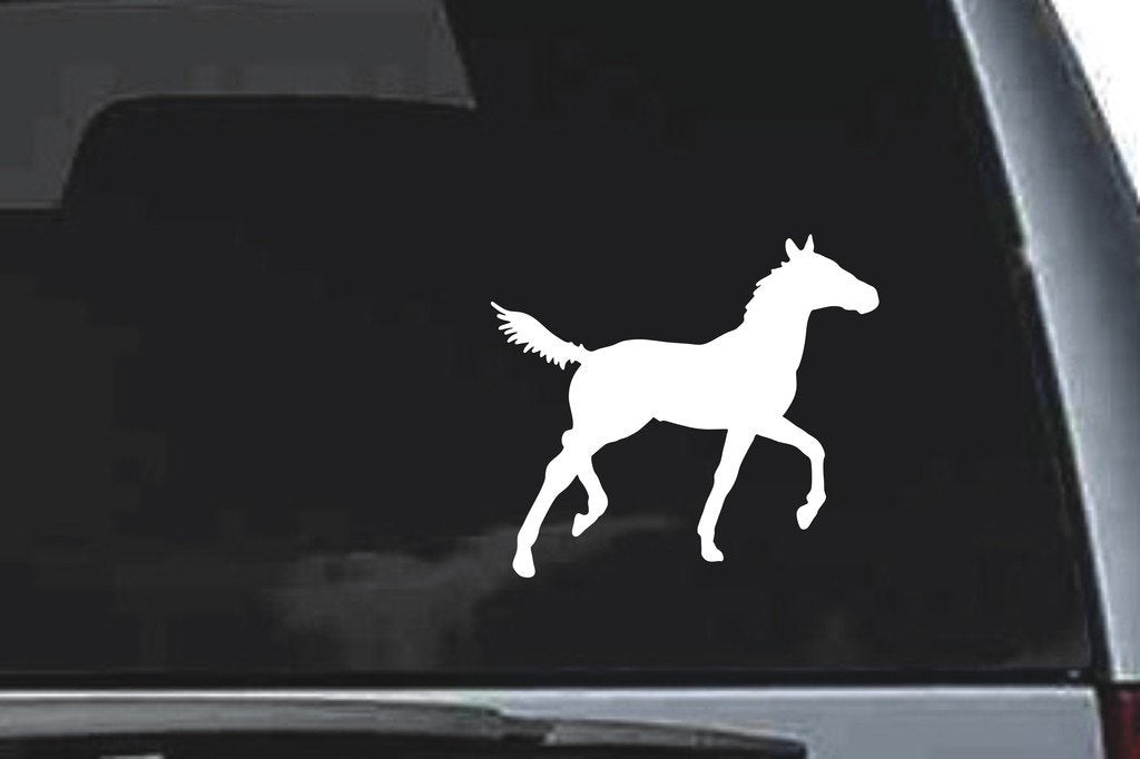 Picniva Horse Sty9 Vinyl Car Window Decal, Approx 5 in