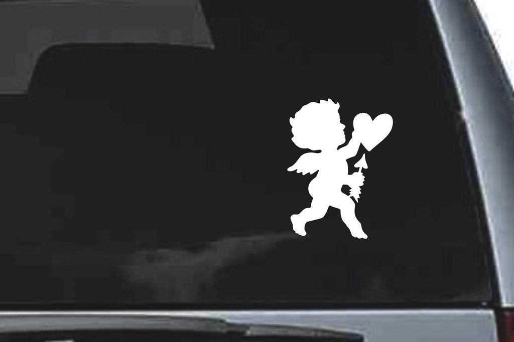 Picniva Cupid Sty13 Vinyl Car Window Decal, Approx 5 in