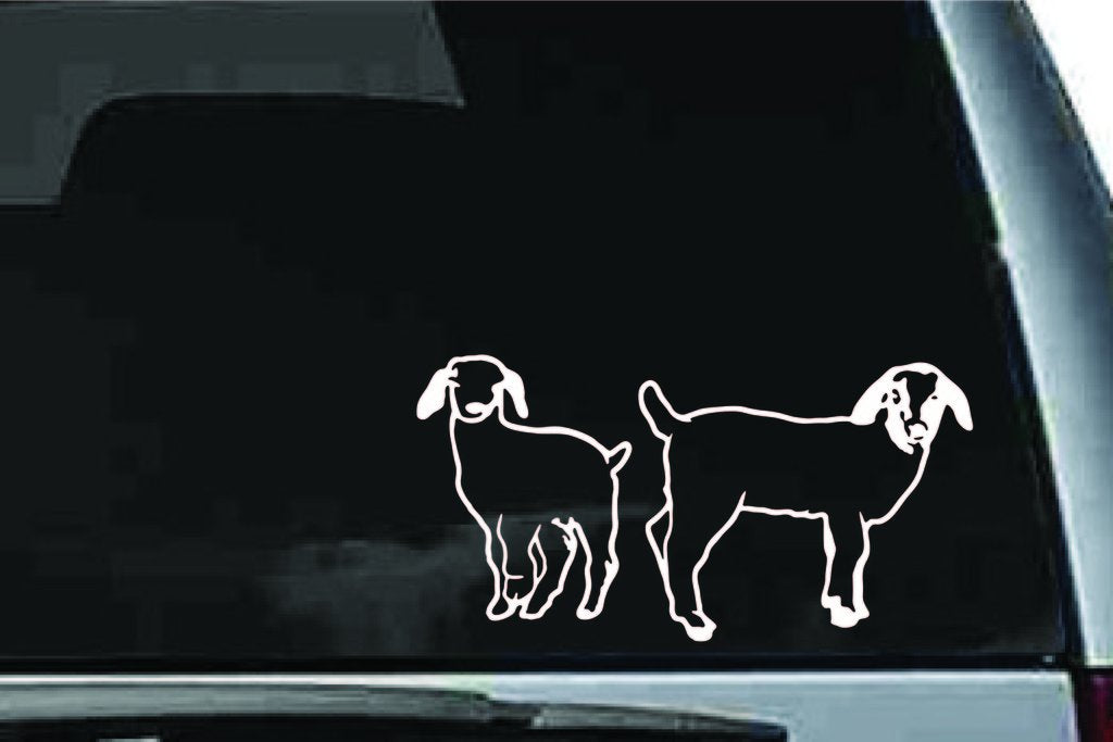 Picniva Boer Goat Sty6 Vinyl Car Window Decal, Approx 5 in