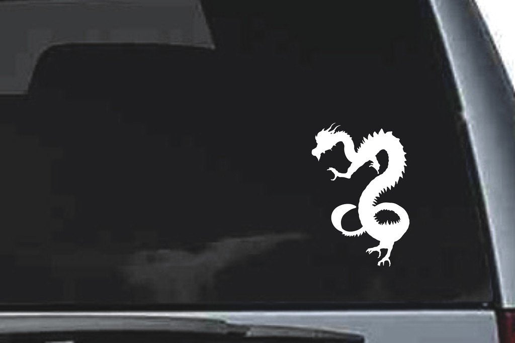 Picniva East Dragon Sty2 Vinyl Car Window Decal, Approx 5 in