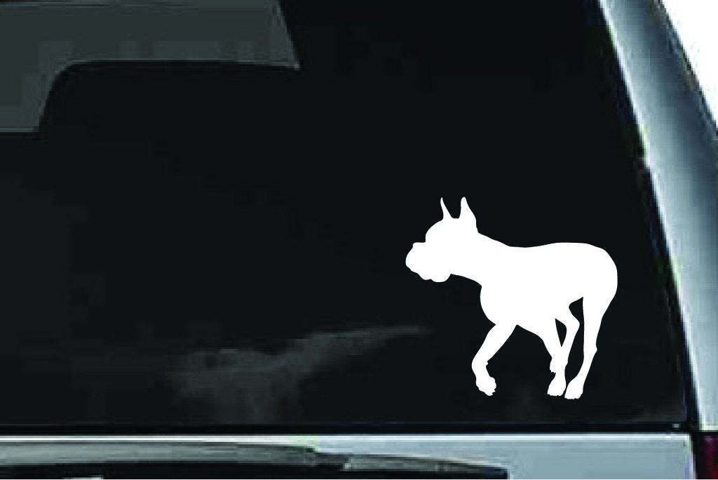 Picniva Boxer Dog Sty26 Vinyl Car Window Decal, Approx 5 in