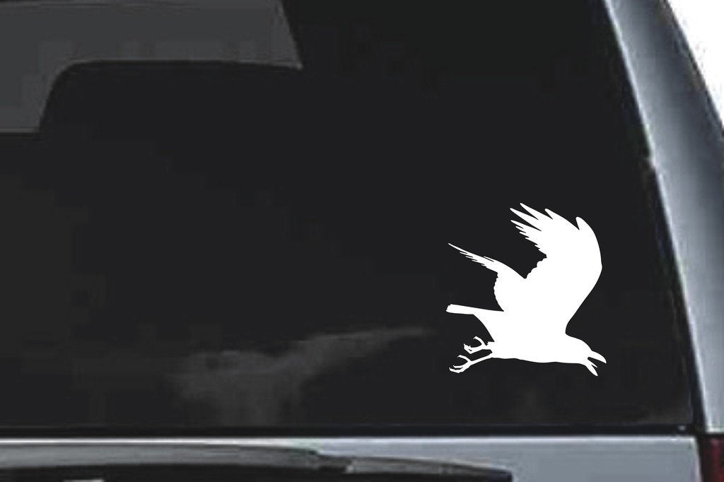 Picniva Crow Sty10a Vinyl Car Window Decal, Approx 5 in