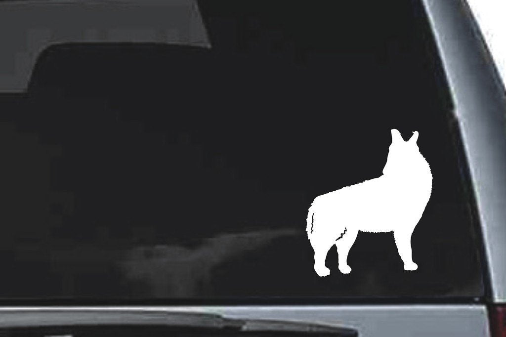 Picniva Wolf Sty2 Vinyl Car Window Decal, Approx 5 in
