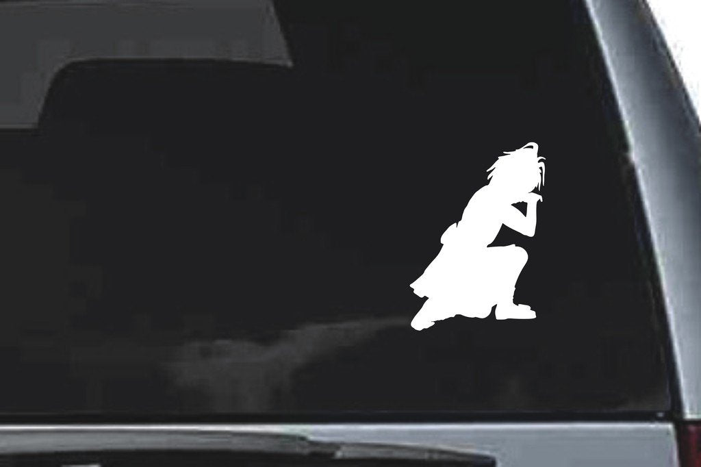 Picniva Girl Sty48 Vinyl Car Window Decal, Approx 5 in