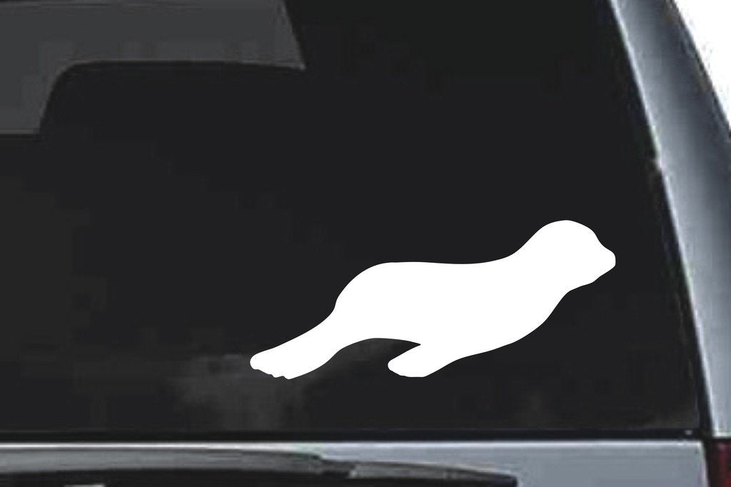 Picniva Seal Pup Sty3 Vinyl Car Window Decal, Approx 5 in