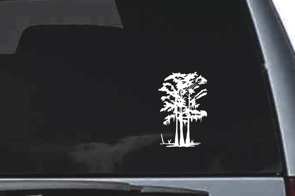 Picniva Tree Sty27 Vinyl Car Window Decal, Approx 5 in