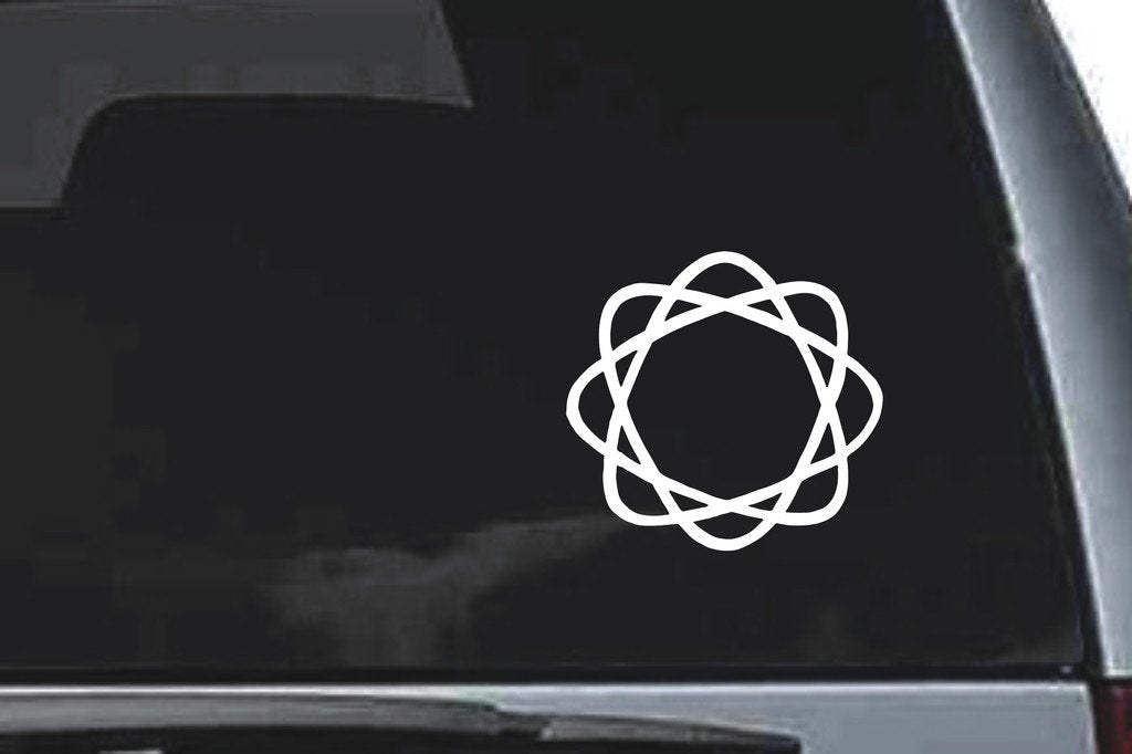 Picniva Looped Energy Symbol Sty3 Vinyl Car Window Decal, Approx 5 in