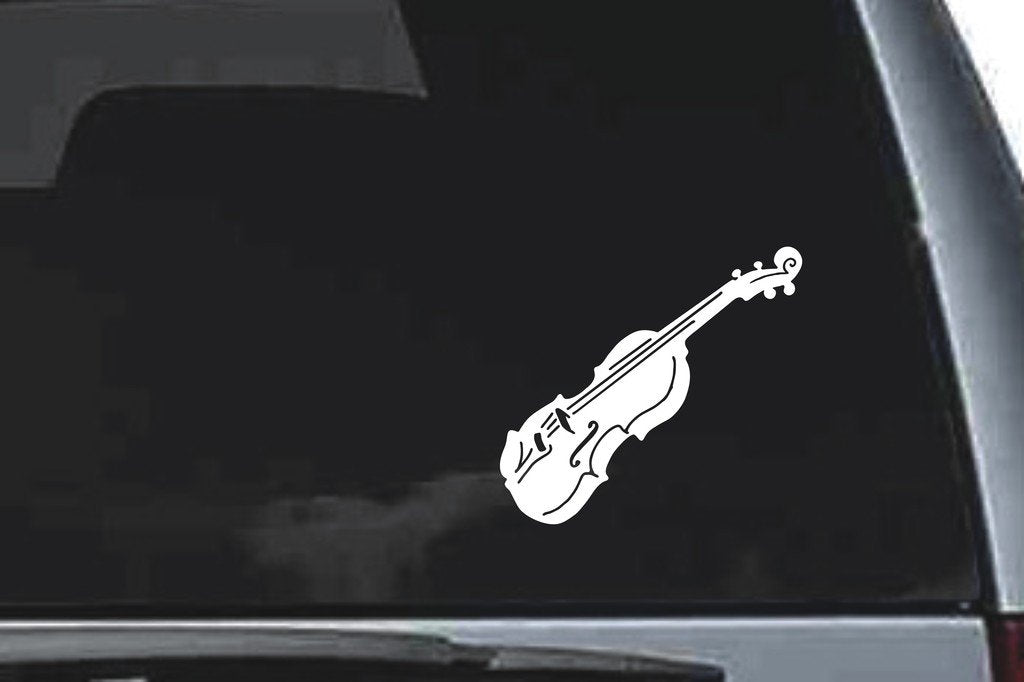 Picniva Fiddle Sty2 Vinyl Car Window Decal, Approx 5 in