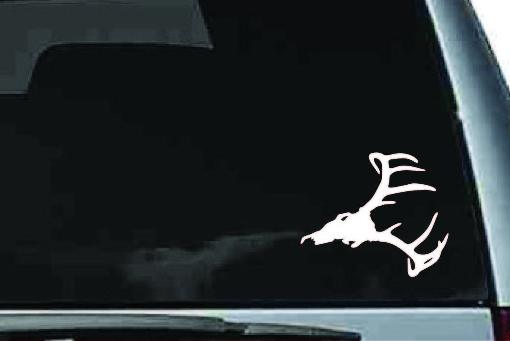 Picniva Deer Skull Sty6 Vinyl Car Window Decal, Approx 5 in