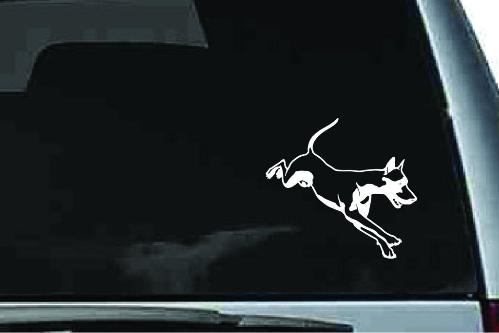 Picniva Doberman Dog Sty14 Vinyl Car Window Decal, Approx 5 in