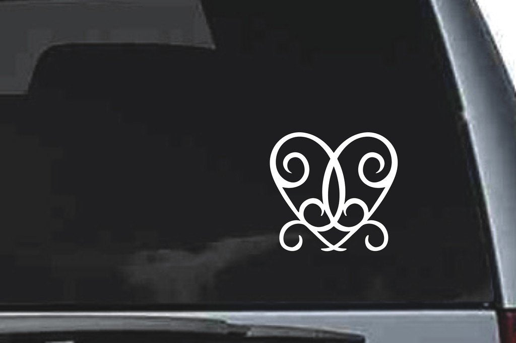 Picniva Scroll Sty56 Vinyl Car Window Decal, Approx 5 in
