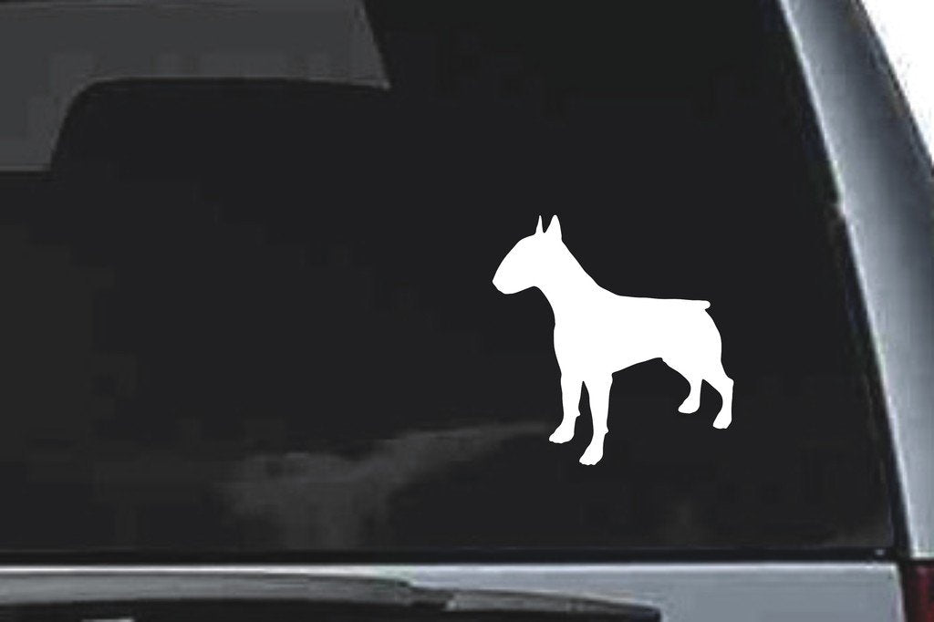 Picniva Bull Terrier Dog Sty1 Vinyl Car Window Decal, Approx 5 in