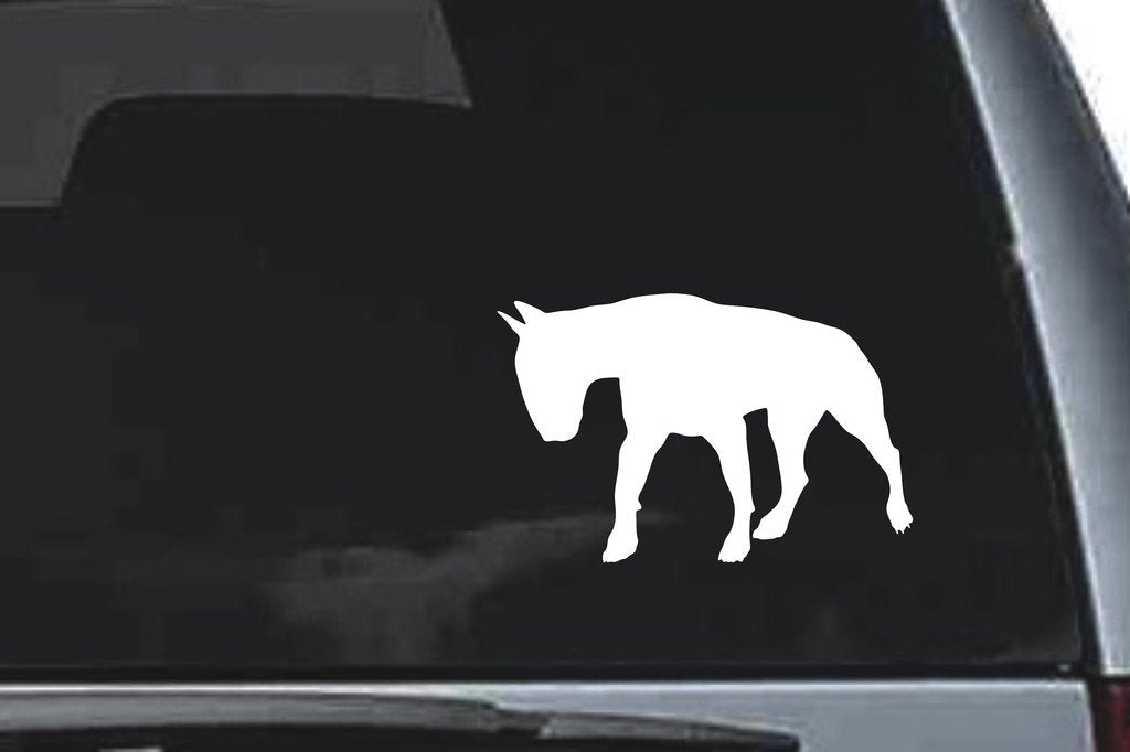 Picniva Bull Terrier Dog Sty18 Vinyl Car Window Decal, Approx 5 in