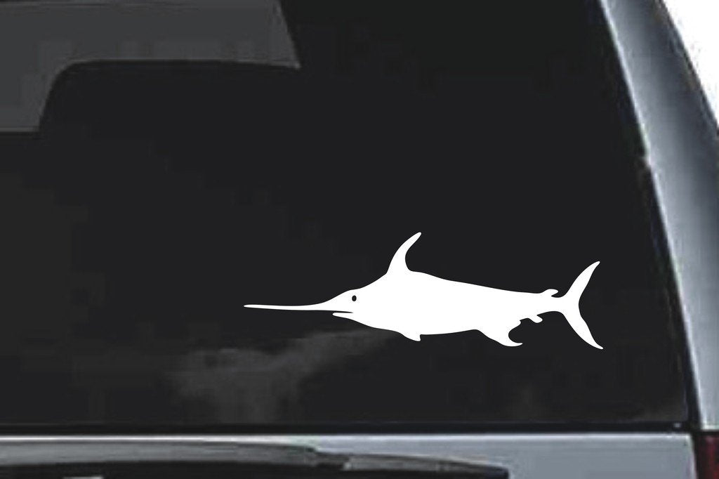 Picniva Marlin Sty18 Vinyl Car Window Decal, Approx 5 in