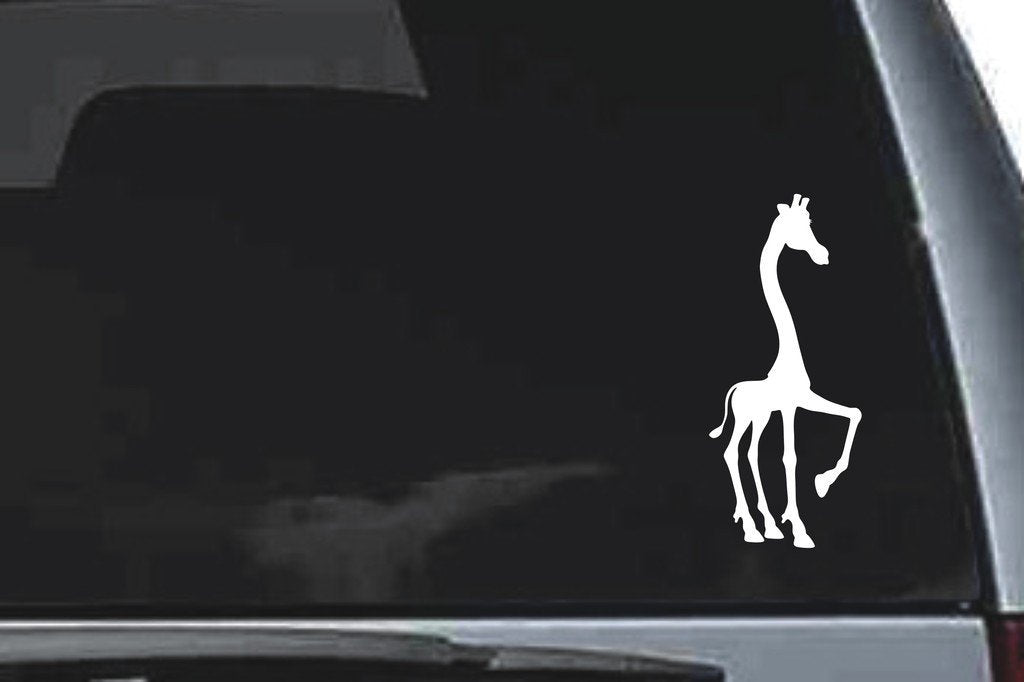 Picniva Giraffe Sty3 Vinyl Car Window Decal, Approx 5 in