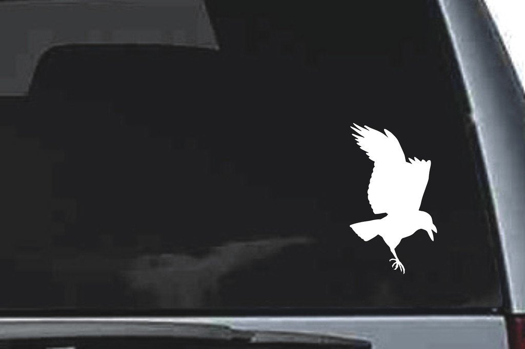 Picniva Crow Sty4a Vinyl Car Window Decal, Approx 5 in
