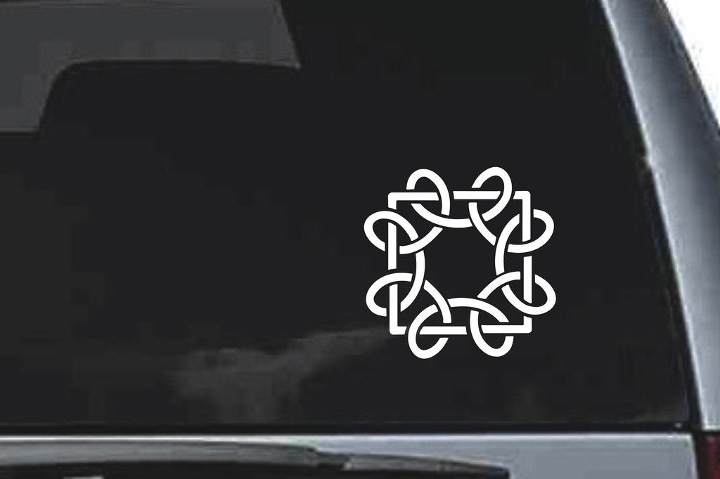 Picniva Looped Square Frame Sty72 Vinyl Car Window Decal, Approx 5 in