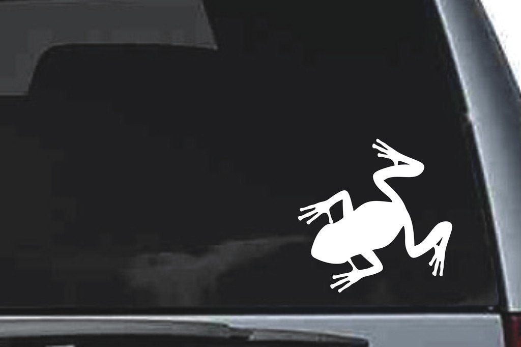 Picniva Tree Frog Sty1 Vinyl Car Window Decal, Approx 5 in