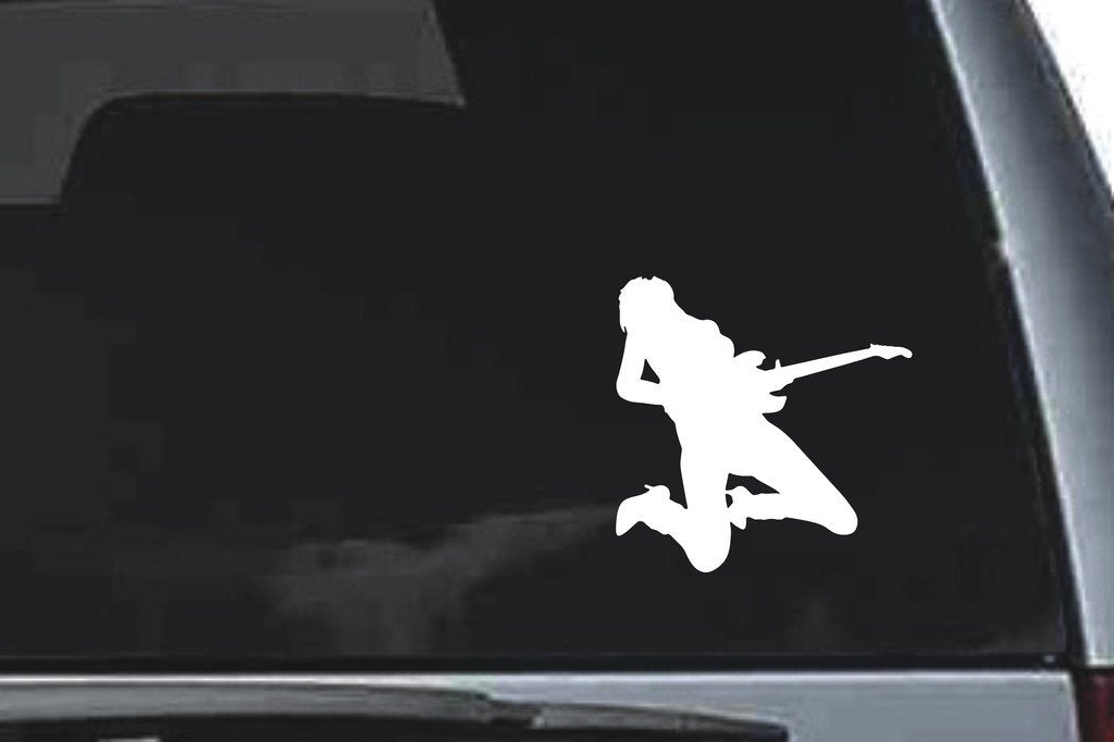 Picniva Guitar Sty21 Vinyl Car Window Decal, Approx 5 in