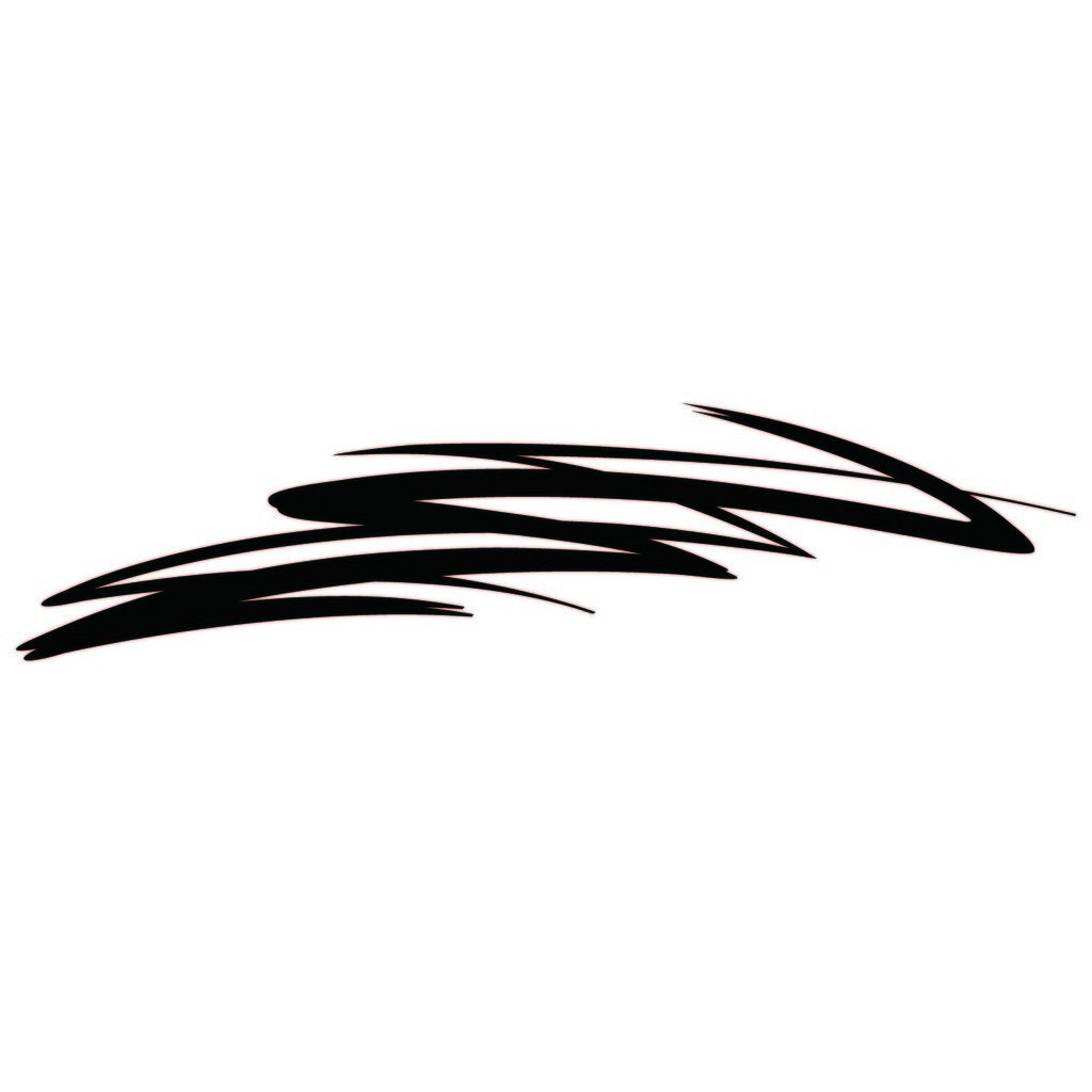 Picniva Style 23 Racing Side Stripe Vinyl Decals, 11 x 45 in, 2 Pc