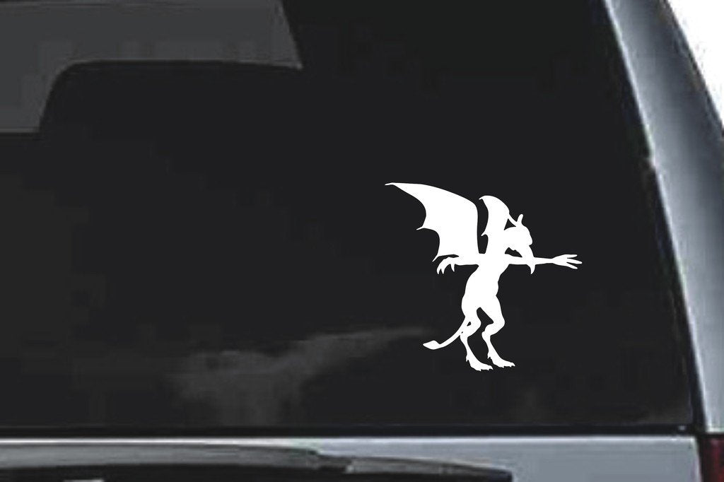 Picniva Gargoyle Sty1 Vinyl Car Window Decal, Approx 5 in