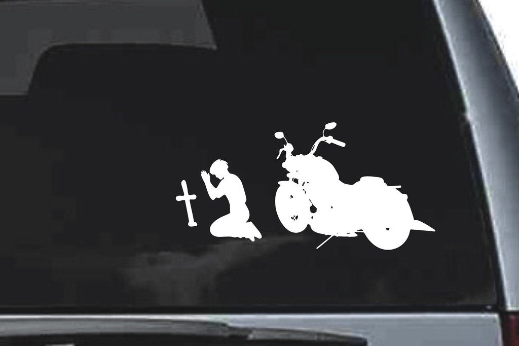 Picniva Motorcycle Sty3 Vinyl Car Window Decal, Approx 5 in