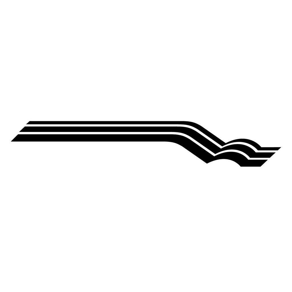 Picniva sty471 Car Body Side Stripes Vinyl Graphics Sticker Decals 2 Pcs