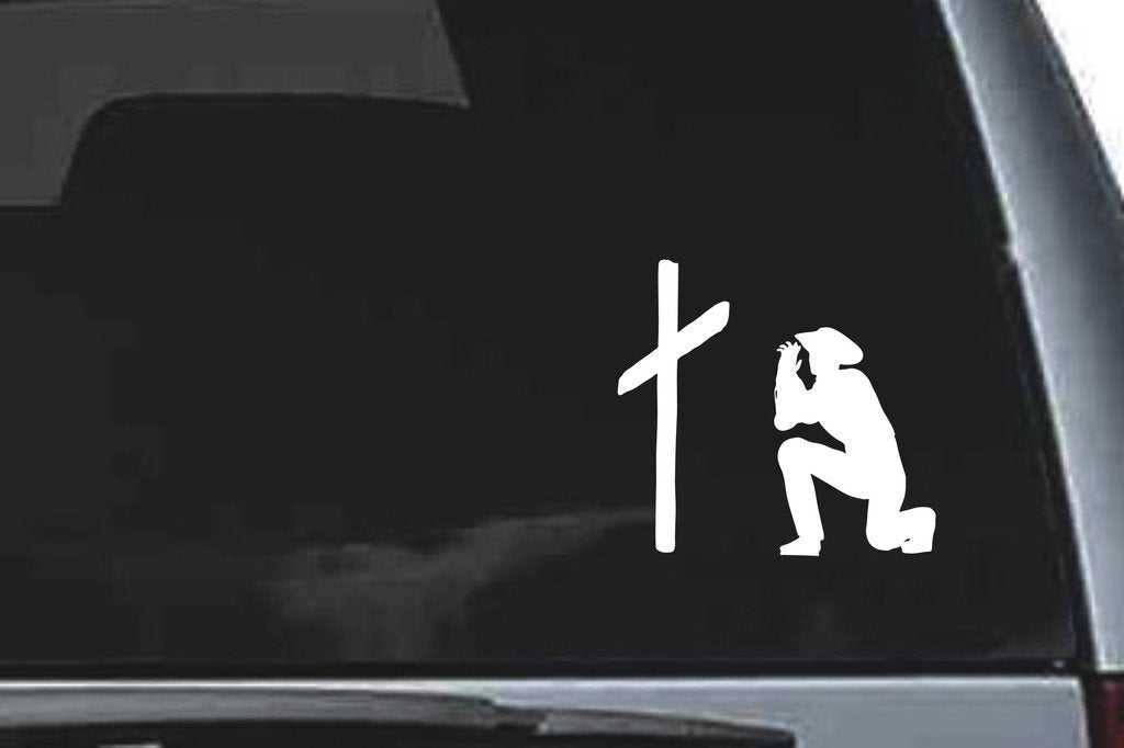 Picniva Cowboy Sty16 Vinyl Car Window Decal, Approx 5 in