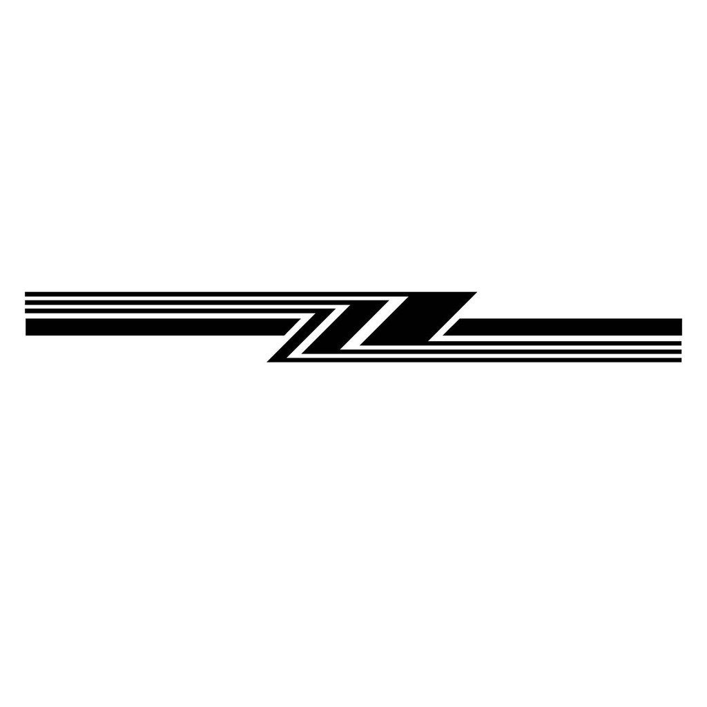 Picniva sty227 Racing Car Body Side Stripes Sticker Decal 2 Pcs