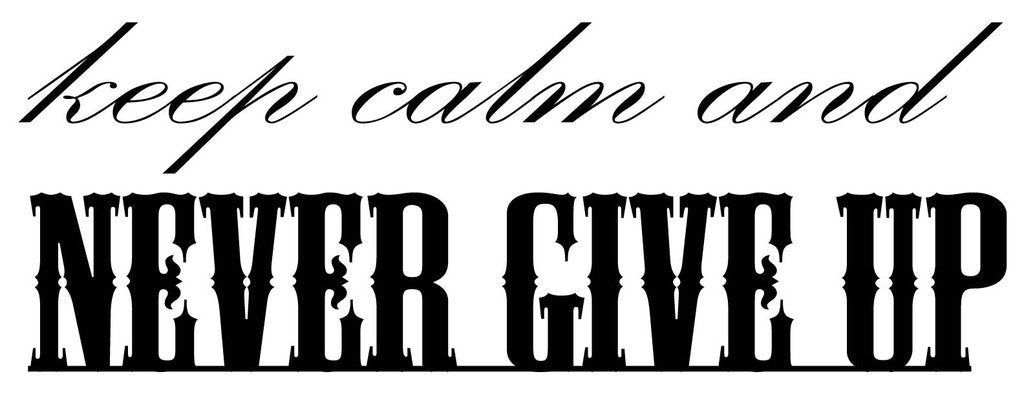 Picniva Keep Calm And Never Give Up Quote Removable Vinyl Wall Decal - Color: keep calm and never give up