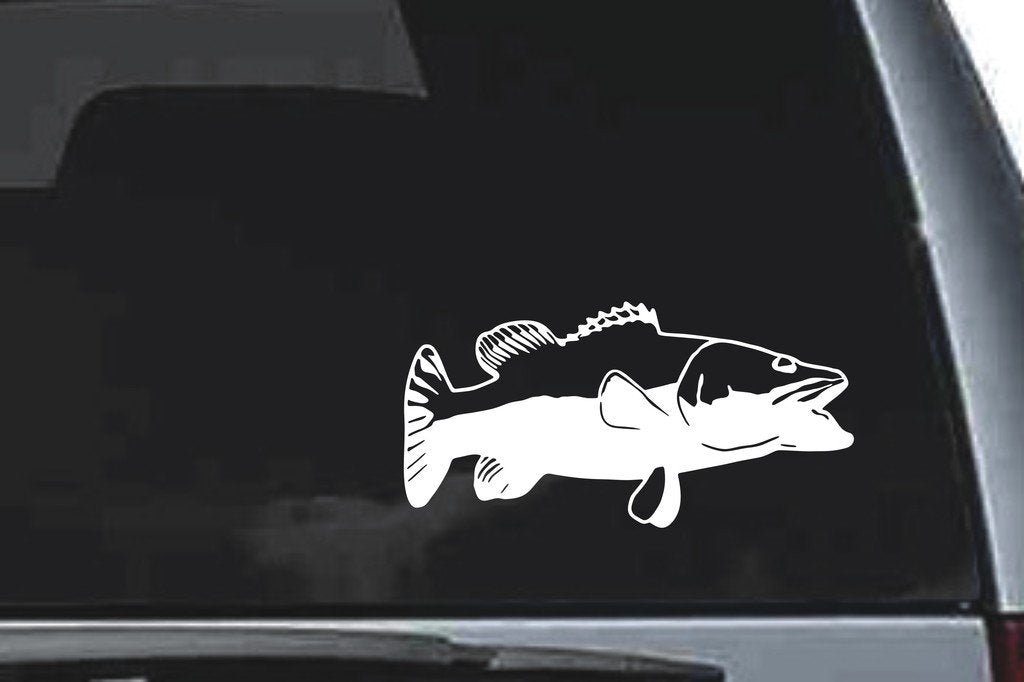 Picniva Bass Sty3 Vinyl Car Window Decal, Approx 5 in