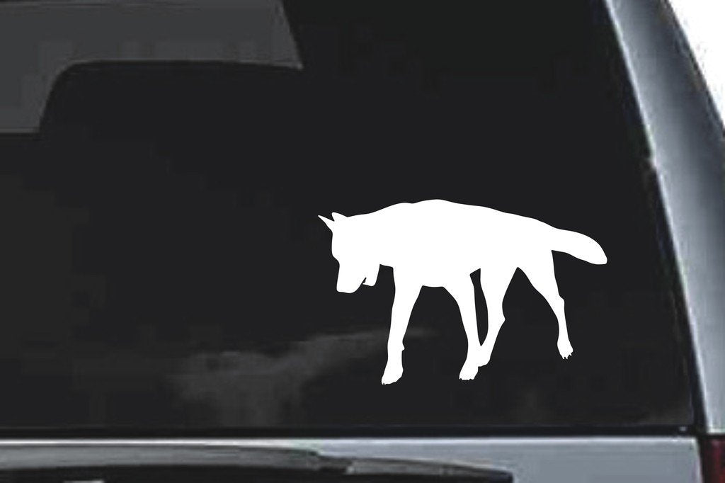 Picniva Wolf Sty51 Vinyl Car Window Decal, Approx 5 in